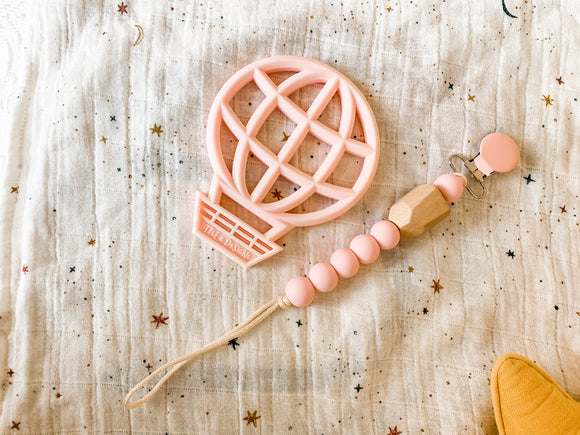 Hot Air Balloon Teether & Pacifier Clip Bundle | Bead Sprout