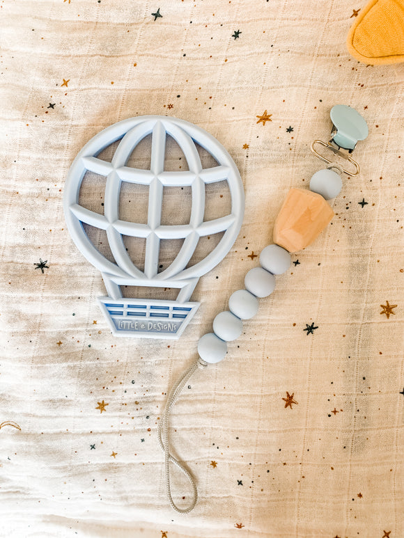 Hot Air Balloon Teether & Pacifier Clip Bundle | Bead Sprout