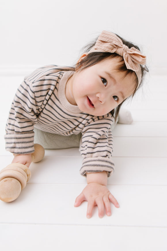 Wooden baby rattle with wood rings, Bead Sprout