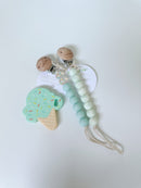 Pacifier Clip & Ice Cream Teether Baby Essential Bundle, Bead Sprout-3