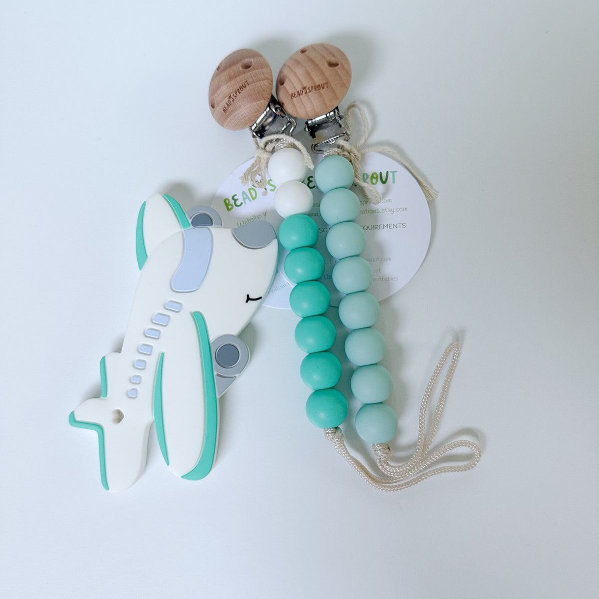 Teether Puff Pacifier Clips, Teether Products, and Wooden Puzzles | Bead Sprout