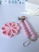 Pacifier clip & Flower Teether, Baby gift set | Bead Sprout-1