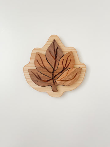 Wooden Leaf Puzzle, Bead Sprout - 0