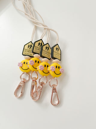 Buy smiley-yellow Teachers Lanyard / ID Badge / Mask Chain