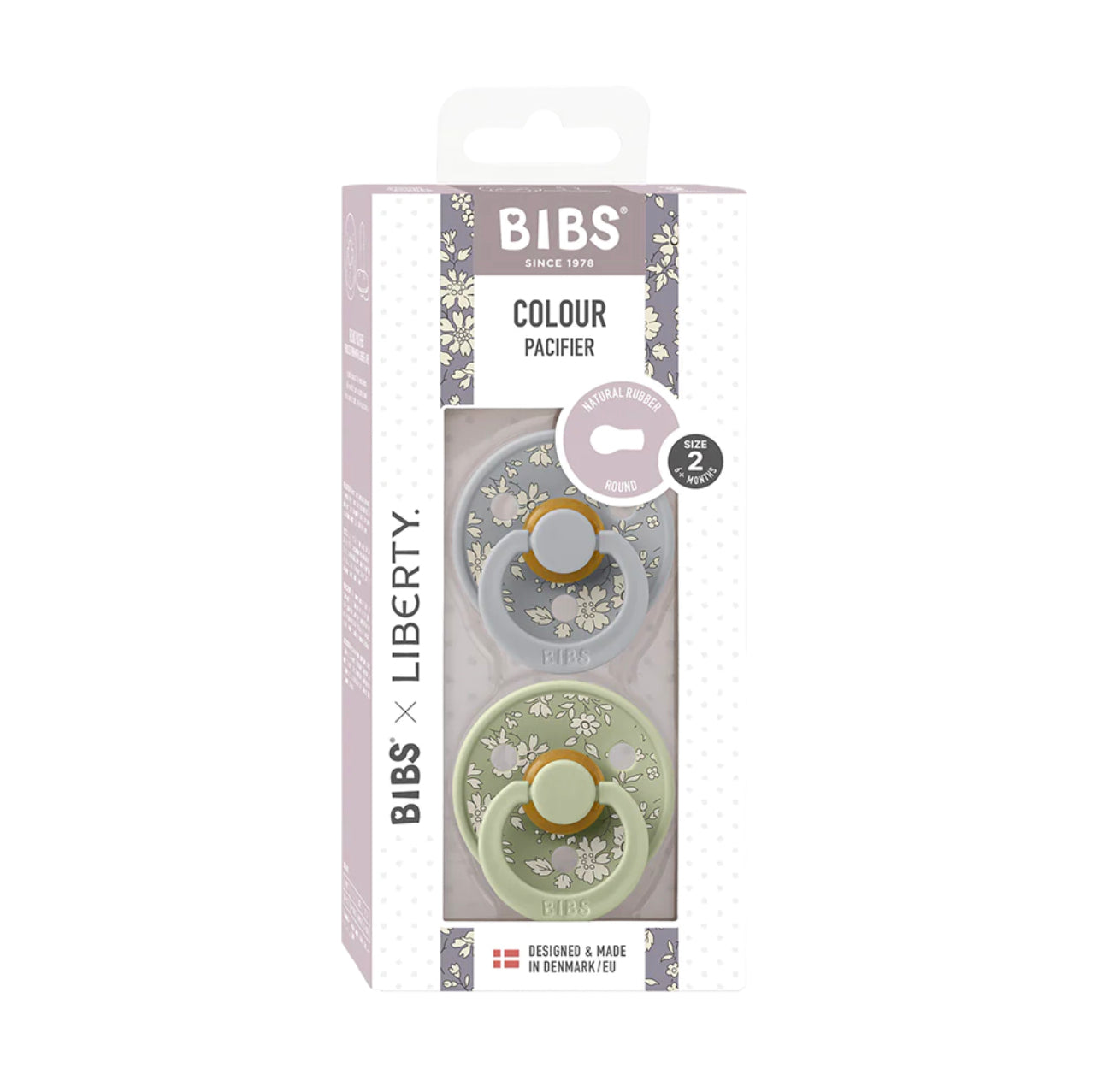 BIBS x LIBERTY Colour 2 Pack Capel, Pacifier, Bead Sprout