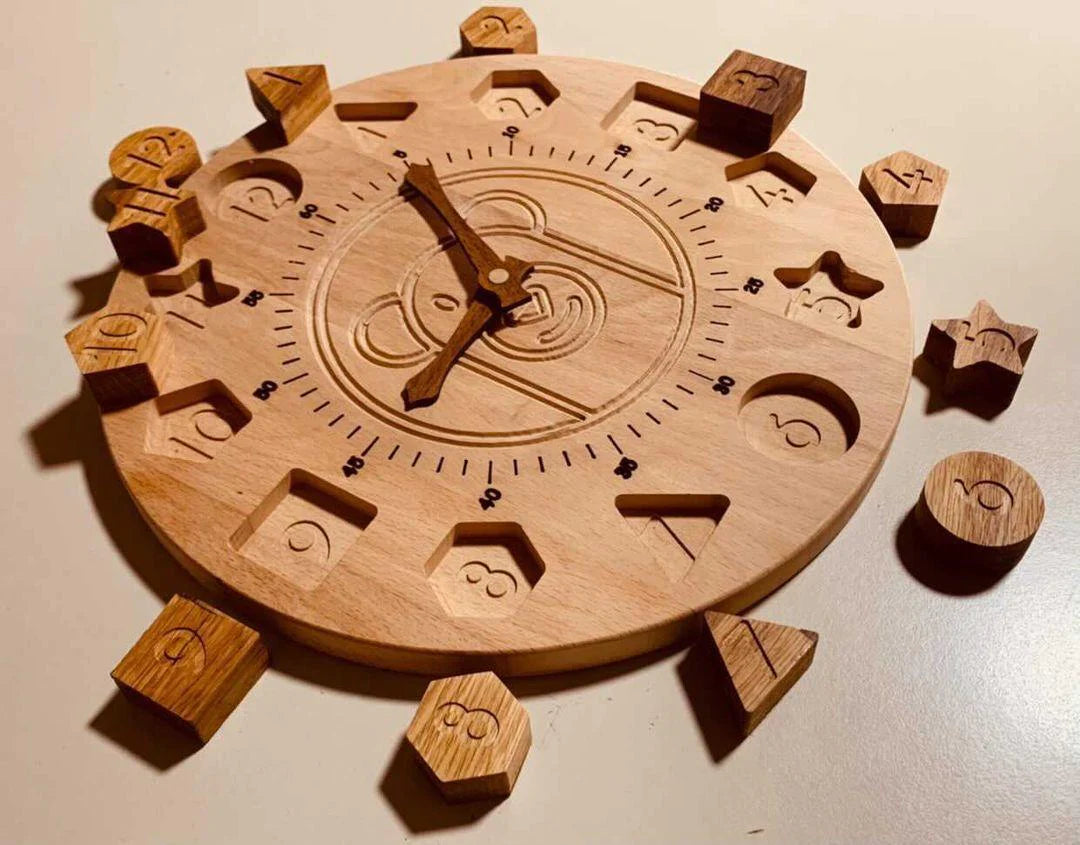 Wooden Clock Puzzle, Bead Sprout - 0