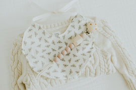 Handmade Facated Wood Pacifier Clip