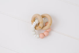 Daisy Floral Sensory Teething Toy, Handmade, Bead Sprout