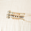Boho Daisy Personalized Pacifier Clip, Custom Name Pacifier Clip, Bead Sprout-2