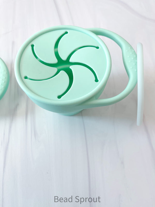 Collapsible Silicone Snack Cup with Lid