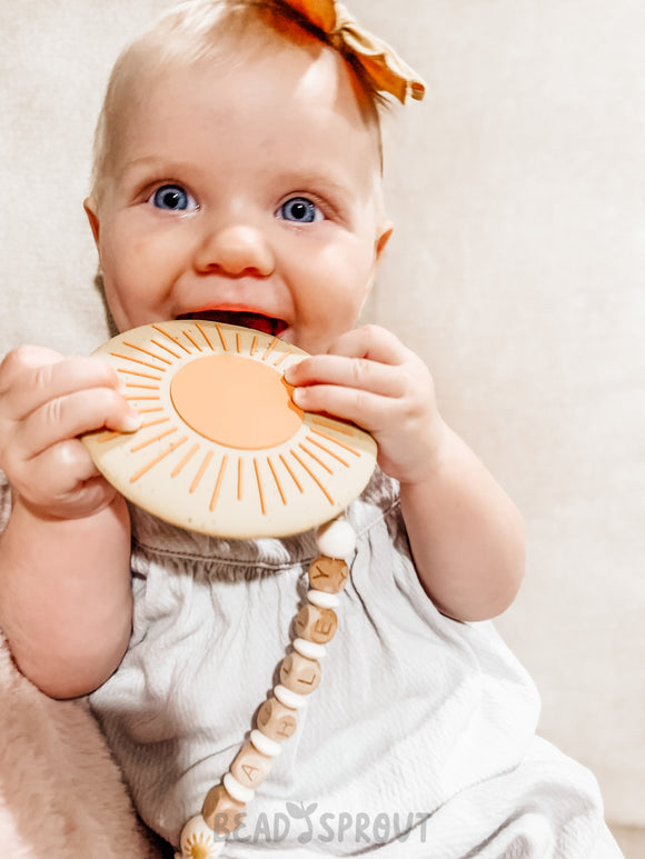 You are my Sunshine - Personalized Pacifier Clip, Custom Name Pacifier Clip, Bead Sprout