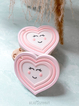 Buy pink Hearts and Kisses - Heart Shaped Teether Bead Sprout (Valentines Day)