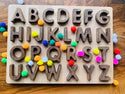 Wooden double sided alphabet board, Bead Sprout
