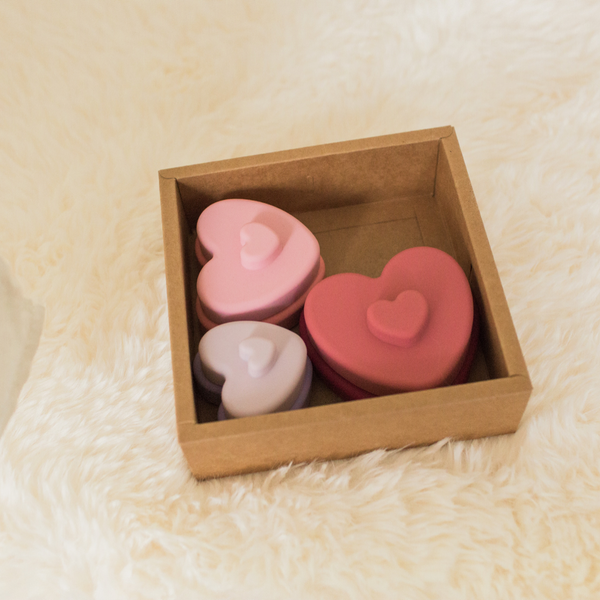 Heart Shaped Silicone stacker, Bead Sprout