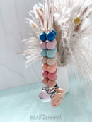 Pacifier Clip in Earth Tones Rainbow | Baby Essential | Bead Sprout-3