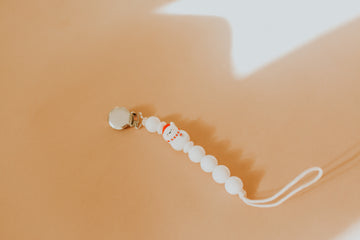 Snowman Silicone baby teether and Pacifier clip, Baby teether, Bead Sprout - 0